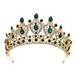 Nouvelle conception de <span class=keywords><strong>couronne</strong></span> de mariée en cristal coloré, <span class=keywords><strong>couronne</strong></span> de reine de beauté, diadème de <span class=keywords><strong>mariage</strong></span> pour femmes - Product Image 3