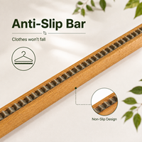 Cintres personnalisés en bois à épaules larges avec logo pour manteaux, costumes et robes – Idéal pour les magasins de vêtements et hôtels (Perchas De Madera)
