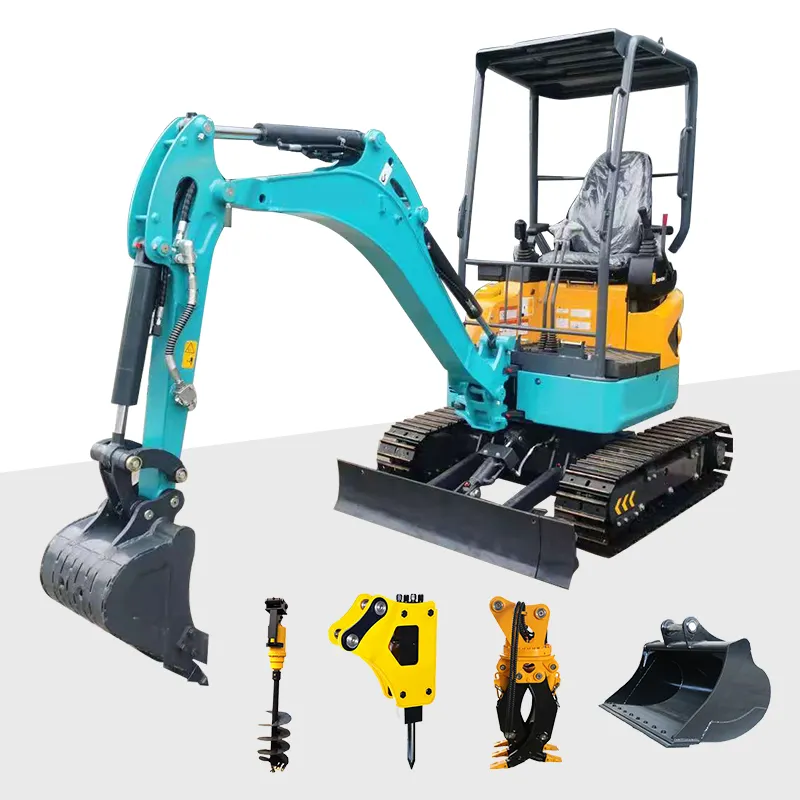 Gratis ongkos kirim!!! 1t excavator mini SAAO set lampiran penggali kecil CE Harga Murah ekskavator retro mini