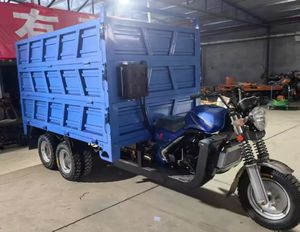 รถสามล้อเครื่องยนต์เบนซิน 3 ชั้น 350 ซีซี 2 เพลา ยกสูงสำหรับบรรทุกสินค้า สีน้ำเงิน 9 ล้อ สำหรับการเกษตร - Product Image 4