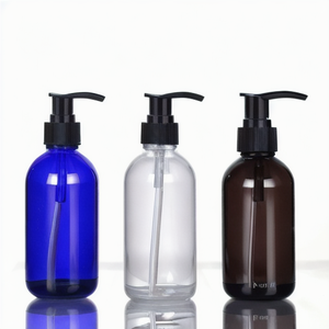 Botella de Plástico PET Redonda Blanca y Negra de Lujo de 250 ml/300 ml/500 ml con Bomba para Champú, Acondicionador, Gel de Ducha y Loción - Product Image 2