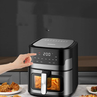 Friteuse à air domestique pour le commerce extérieur transfrontalier friteuse électrique multifonctionnelle de grande capacité en acier inoxydable
