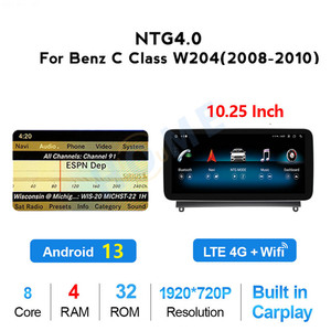 MTK 8581 10,25 "12,5" Android 13 navegación GPS Carplay reproductor Multimedia para Mercedes Benz C / V clase W204 W205 GLC X253 <span class=keywords><strong>W446</strong></span> - Product Image 4