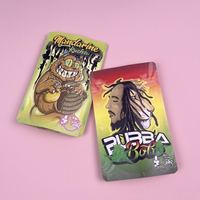 Sac en papier kraft plastifié personnalisé avec fermeture éclair, matériaux recyclés, design unique, transparent, pour aliments pour animaux de compagnie et chewing-gum