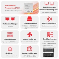 Moorepik M700S Loongson 3A6000/7A2000 NUC Mini Host