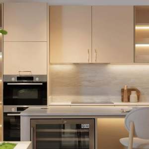 Meubles de cuisine européens et américains, ensemble de meubles de cuisine en bois massif de luxe, meubles de cuisine en bois sculpté antique - Product Image 4