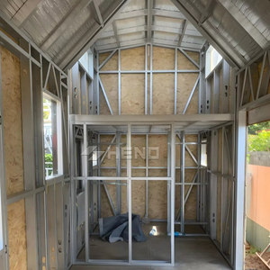 Maison mobile à deux chambres préfabriquée sur roues prête à être expédiée avec structure en acier léger - Product Image 3