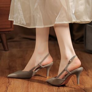 Zapatos de Tacón Alto con Correa en T, Punta Puntiaguda, Tacón de Aguja de 5cm/8cm, Forro de Satén, Color Sólido, Tendencia de Moda, Zapatos de Mujer - Product Image 2
