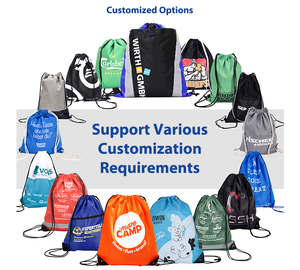 กระเป๋าผ้าโพลีเอสเตอร์ 210D กันน้ำ พิมพ์ลายตามสั่ง สำหรับกีฬา ช้อปปิ้ง ออกกำลังกาย มีเชือกผูก - Product Image 6