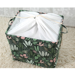 Cesta de almacenamiento de tela para el hogar, Cubo de ropa sucia de lino a prueba de polvo, plegable, apilable y cuadrada, impermeable - Product Image 1