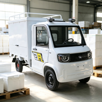 Vehículo Eléctrico de Alta Eficiencia con 4 Ruedas, Autonomía de 100 km y Velocidad de 40 km/h, Mini Camión Refrigerado Eléctrico de 2 Plazas