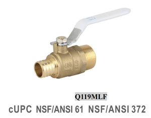 अनुकूलन योग्य cc nsf प्रमाणित pex f1807 x पुरुष थ्रेडेड लीड-मुक्त पीतल गेंद वाल्व 400Wog 1/2 "से 1" - Product Image 3