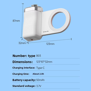Magnetischer Kameragriff mit kabelloser Fernauslöserfunktion und drehbarem LED-Magnetlicht für iPhone/Android-Smartphones - Product Image 3