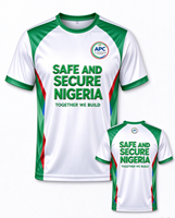 T-shirt de campagne APC Nigeria pour le Congrès de tous les progressistes – T-shirt personnalisé en polyester imprimé « SAFE and SECURE NIGERIA »