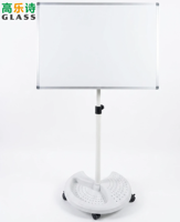 Chevalet de présentation mobile avec cadre en métal et plastique, tableau effaçable à sec, 5 roulettes verrouillables pivotantes à 360°, réglable en hauteur, basse hauteur