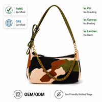 Tas Wanita Custom, Tas Selempang Rajut Jacquard Berkualitas Tinggi dengan Pola Modis Grosir