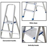 Escabeau pliant en aluminium léger pour usage domestique Mobile avec main courante