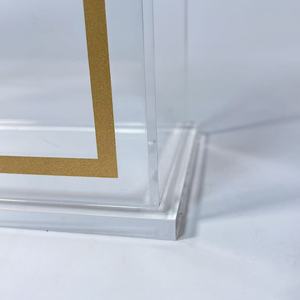 Có Thể Tái Chế Trong Suốt Lucite Món Quà Do Thái Vượt Qua Vàng Gương Acrylic Cổ Điển Vuông Hộp Matzah Hiển Thị Khung Giá Cho Bìa - Product Image 2
