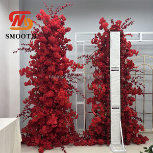 Arco de Flores de Cerezo Rojo Brillante para Decoración de Bodas y Eventos, Nuevo Diseño Elegante - Product Image 1