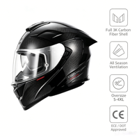 Nouveau casque de moto intégral professionnel en fibre de carbone AR936 pour hommes adultes, taille plus, course de moto, vélo électrique, toutes saisons