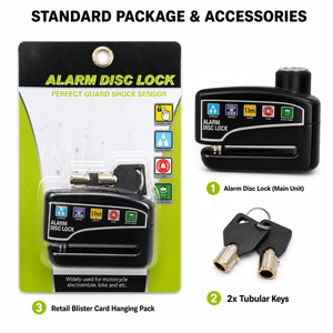 Candado de Disco con Alarma de Seguridad Antirrobo <span class=keywords><strong>para</strong></span> Freno de Motocicleta, Bicicleta, Scooter, Resistente al Agua - Product Image 5