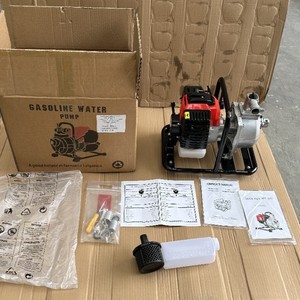 Bomba de agua a gasolina Sh de 1 HP, 2 tiempos, con tanque de combustible de 1.2L para riego y drenaje agrícola - Product Image 1