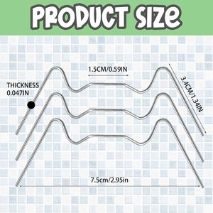 300 clips de serre miniatures en acier inoxydable de type W pour suspension, fixation de vitrage et serrage de fils - Product Image 2