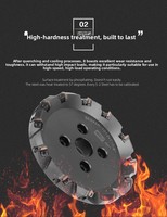 Fraiseuse à face indexable SE545 avec porte-outil - Insert SEKN1504, centre d'usinage CNC, tête de coupe de précision