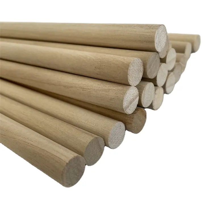 Amazon Hot Sale Unfinished Hardwood Sticks DIY Custom Wooden Dowel Rods Round