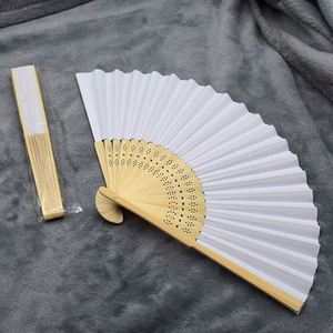 Personalized Engrave Wedding Favor White <b>Paper</b> Fan Customized Name Bamboo Folding Hand Fan Wedding Gift - Product Image 6