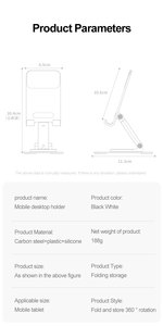 Smart <strong>Tracking</strong> Metal Desktop <strong>Tablet</strong> PC &amp; Mobile Phone Holder Foldable Extend Support Desk for iPhone &amp; iPad Condition New - Product Image 6