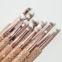 YM Factory Kit de Pinceaux de Maquillage Professionnels Strass Scintillants Bling, Personnalisé, Vente en Gros, Marque Privée