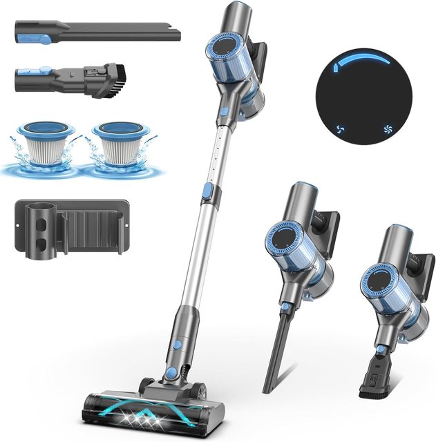 2026 Hot Sale Cordless Vacuum Cleaner Rechargeable Stick Vacuum With Strong Suction for Pet Hair Carpet and Hard Floor