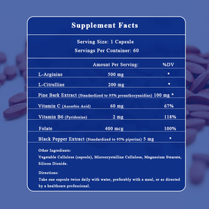 Suplemento dietético de L-arginina OEM, tabletas de L-arginina, cápsulas de <span class=keywords><strong>amino</strong></span>ácidos de L-arginina - Product Image 6