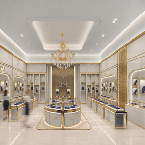 Conception d'aménagement intérieur de bijouterie de style arabe avec vitrines de bijoux haut de gamme - Product Image 5