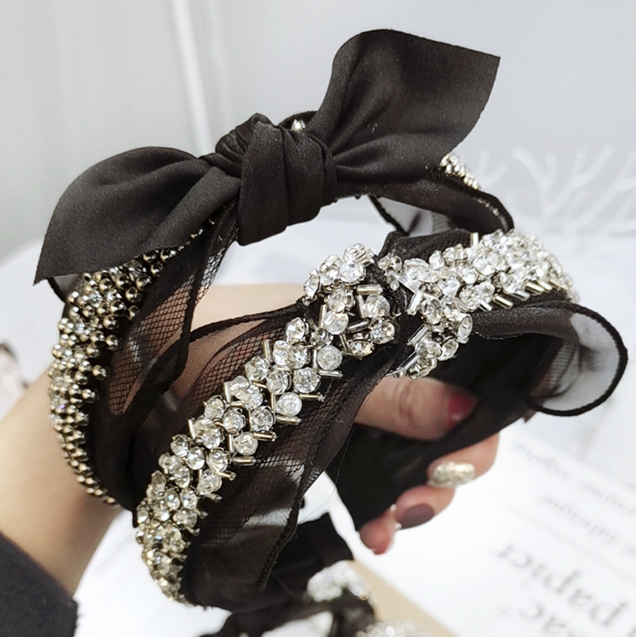 Wholesale Handmade Bow Bands - Fashionable Black Hairbands display picture 2