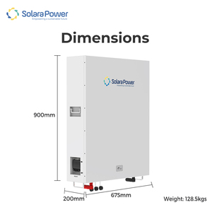 Batterie de stockage d'énergie Solara Power 48V 280Ah LiFePO4 14,34 kWh avec communication CAN, montage mural, batteries en gros - Product Image 5