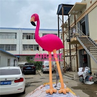 Flamant rose gonflable géant, décoration tropicale pour fête hawaïenne