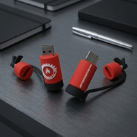 Pendrive USB con Forma de Extintor de Incendios de Goma PVC, Portátil, con Diseño de Dibujos Animados, Personalizable con Logotipo, para Regalo, Venta al Por Mayor
