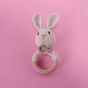 Gros Doux <span class=keywords><strong>En</strong></span> <span class=keywords><strong>Bois</strong></span> <span class=keywords><strong>Anneau</strong></span> Crochet Lapin <span class=keywords><strong>Hochet</strong></span> <span class=keywords><strong>Naturel</strong></span> À Tricoter de Dentition de Bande Dessinée Animaux Crochet <span class=keywords><strong>En</strong></span> <span class=keywords><strong>Bois</strong></span> Bébé de Dentition - Product Image 6