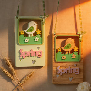 Nouveau Pendentif en époxy à suspendre, motif Lettre <span class=keywords><strong>de</strong></span> Pâques, pour bricolage, avec motifs d'oiseaux et <span class=keywords><strong>de</strong></span> fleurs, pour maison d'oiseaux, aromathérapie et plâtre, pour le marché transfrontalier - Product Image 1