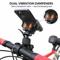 Supports de téléphone portable magnétiques flexibles et réglables en hauteur pour guidons de moto avec ventouse et fixation par clip