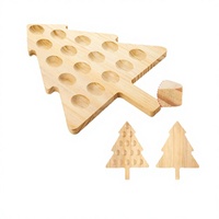 Support à gâteau en bois moderne et durable en forme de sapin de Noël, étagère de rangement et présentoir pour desserts et collations de fête, décoration de fête
