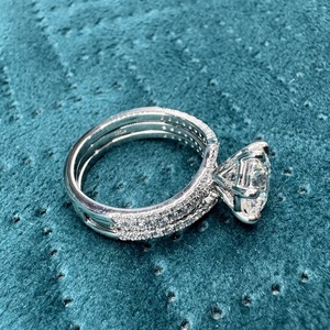Elegante Anillo de Diamantes Cultivados en Laboratorio de Platino PT950, Joyería Fina Unisex de Lujo, Colección de Regalos de Aniversario - Product Image 2
