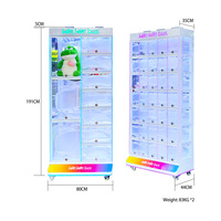 Distributeur de Prémiers à LED Colorés 50 Grilles, Équipement de Distribution de Petits Jouets et Souvenirs pour Salles d'Arcade et Centres de Jeux