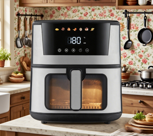 Finestra di osservazione Design 1600W 6L comando digitale elettrico <span class=keywords><strong>S</strong></span>/<span class=keywords><strong>S</strong></span> Air Fryer con pannello Touch Screen - Product Image 6