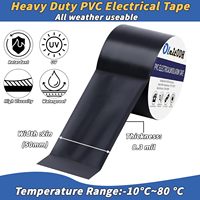 Ruban adhésif électrique isolant haute température en vinyle imperméable noir de 2 pouces x 66 pieds, double face