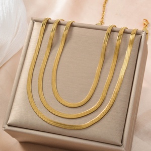 Collar de Cadena de Serpiente en Capas de Acero Inoxidable 316L Chapado en Oro de 18K, Moderno y Romántico, Personalizado para Mujer, para Aniversario - Product Image 2