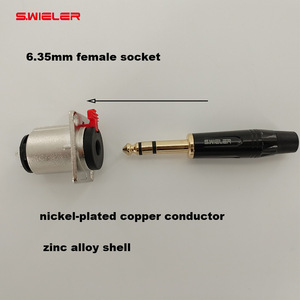 <span class=keywords><strong>Hifi</strong></span> 3 pôles 6.35mm <span class=keywords><strong>prise</strong></span> Jack connecteur femelle presse verrouillage 3pin 6.35 Jack stéréo carré montage sur panneau adaptateur <span class=keywords><strong>prise</strong></span> 6.35mm <span class=keywords><strong>prise</strong></span> - Product Image 2