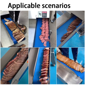 Trancheuse à viande commerciale automatique, trancheuse à fromage multifonctionnelle, trancheuse à bacon, trancheuse à jambon, trancheuse à charcuterie, trancheuse à bœuf cuit, machine à trancher la viande - Product Image 3